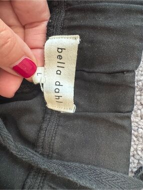 Bella Dahl Black Elastic Waist Drawstring Pants